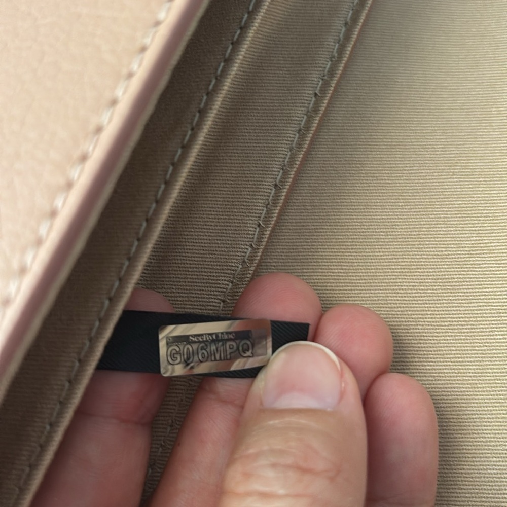 See By Chloe Pink Leather & Suede Crossbody Bag with Gold Ring - Picture 10 of 14